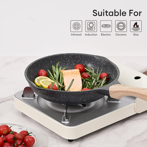 JEETEE induction-compatible pan works on all stovetops