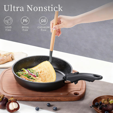 JEETEE induction-compatible nonstick coating reduces sticking for daily cooking.