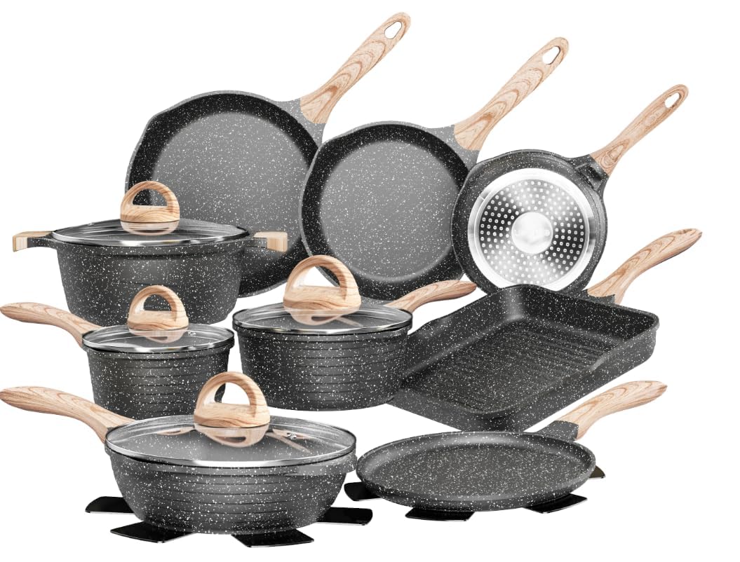 JEETEE pots and pans set full view for healthier meals and complete nonstick collection