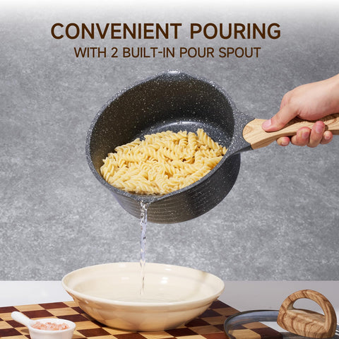 JEETEE sauce pan on induction stove, compatible with all heat sources