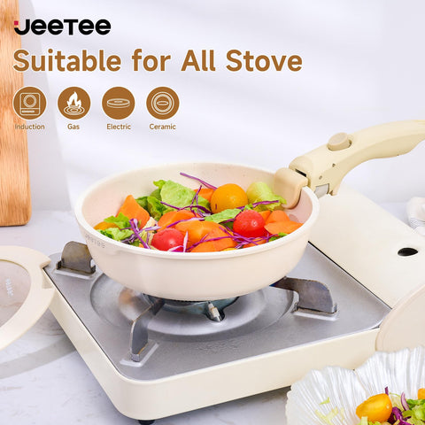 Included silicone utensils with JEETEE cookware bundle