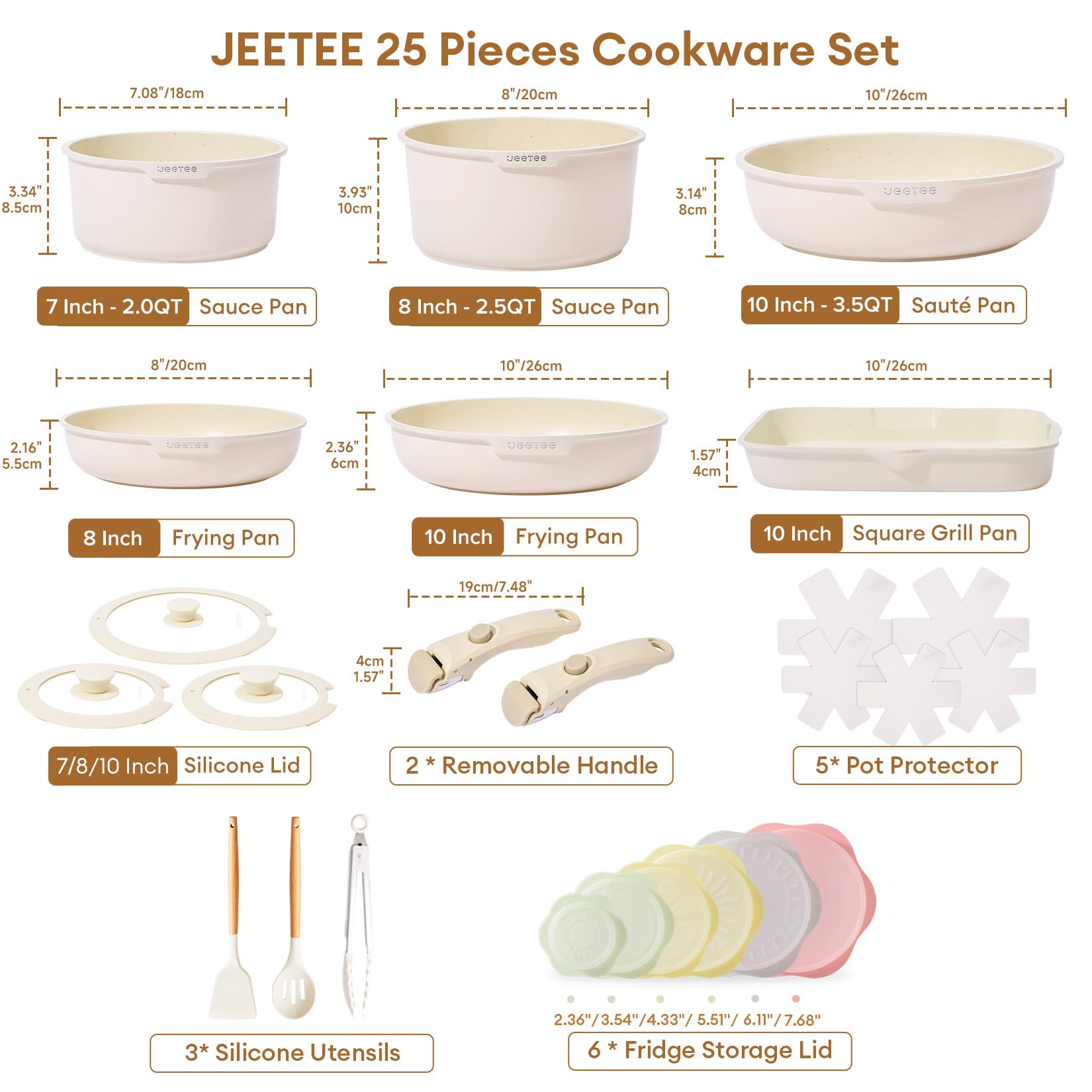 Stackable JEETEE design saves cabinet space with separators