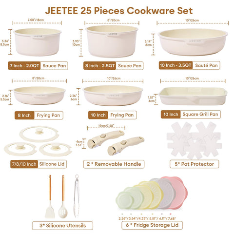 Stackable JEETEE design saves cabinet space with separators