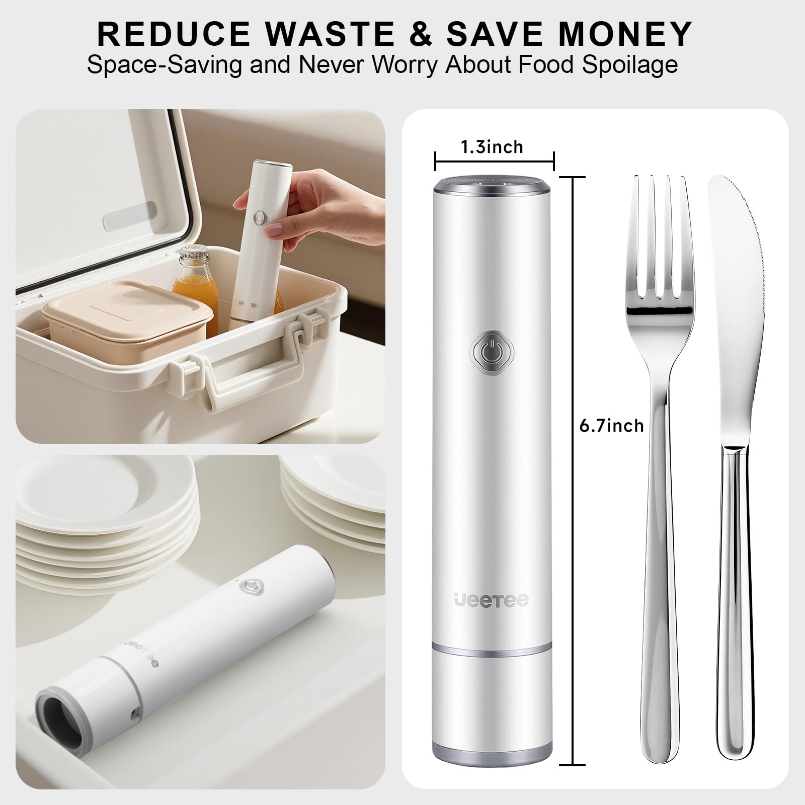 JEETEE vacuum sealer 35-bags pack keeps ready-to-use portions with less waste