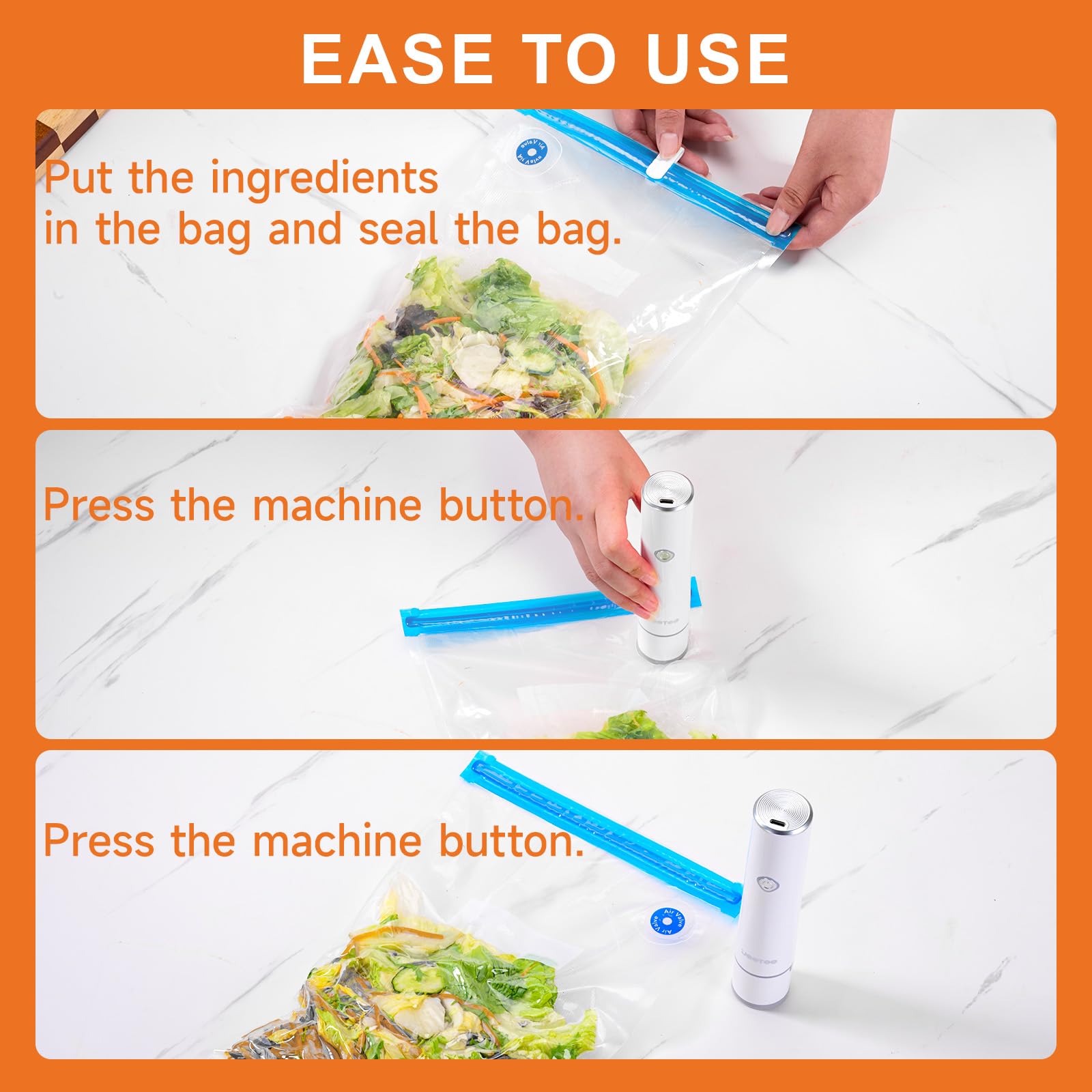 JEETEE vacuum sealer kitchen use showcases compact, space-saving design