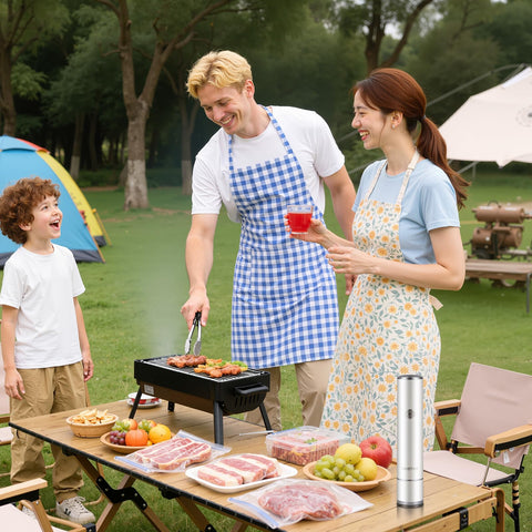 JEETEE vacuum sealer outdoor camping use demonstrates portable freshness on trips