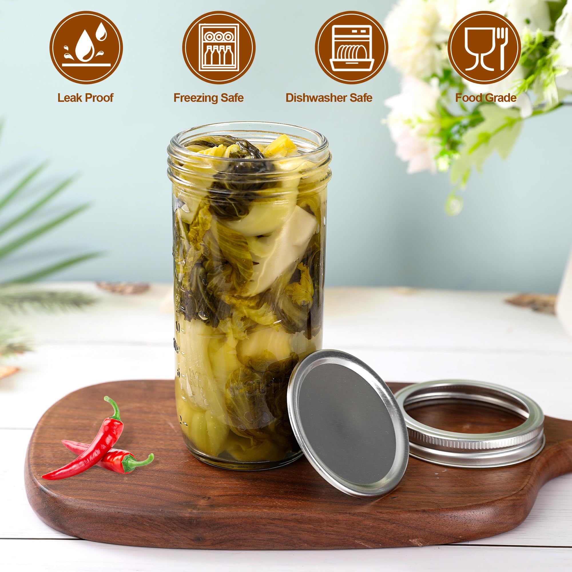 Jeitae 24oz jar supports pantry organization and versatile daily use in kitchens and craft spaces.