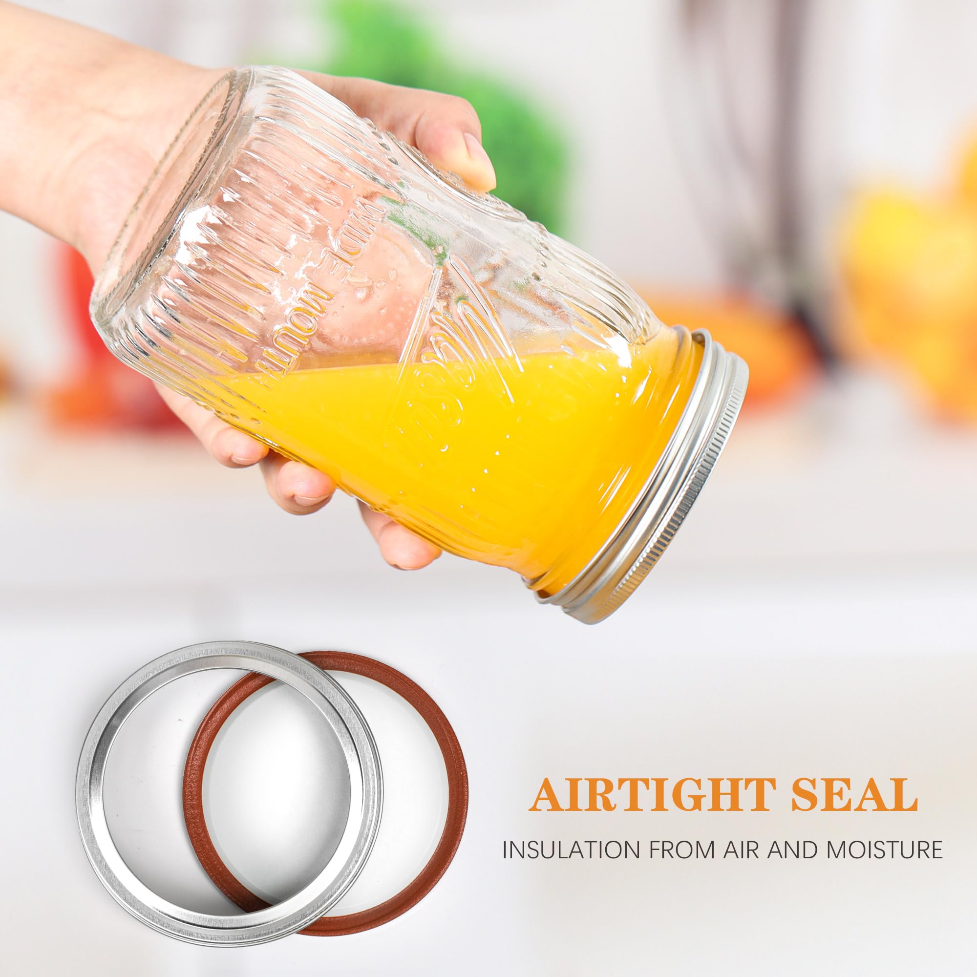 Jeitae airtight metal lids and bands prevent leaks and preserve freshness