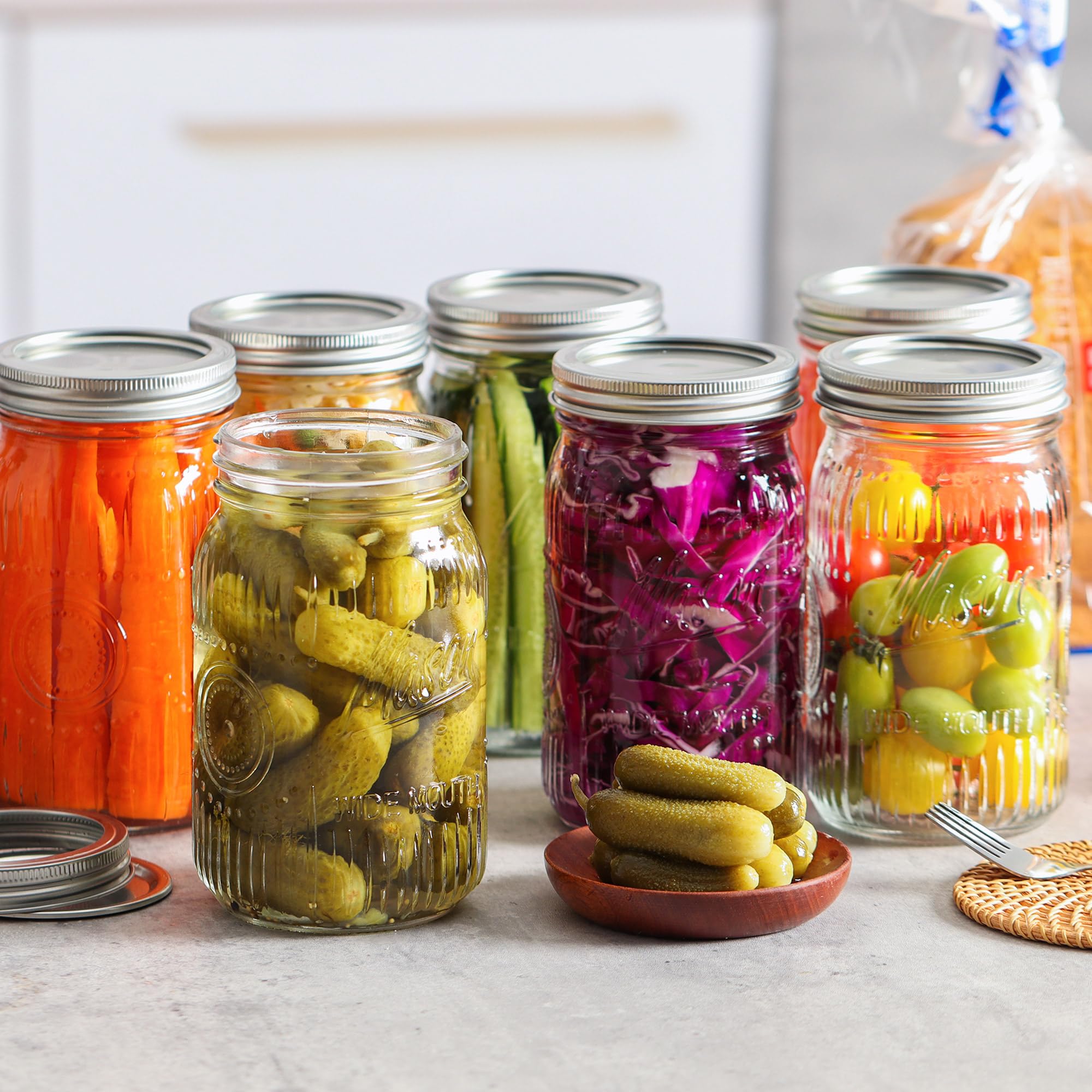 Jeitae jars with embossed measurements help precise filling
