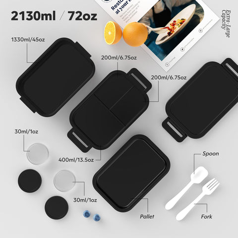 Jelife bento box with utensils containers highlights organized dining on the go