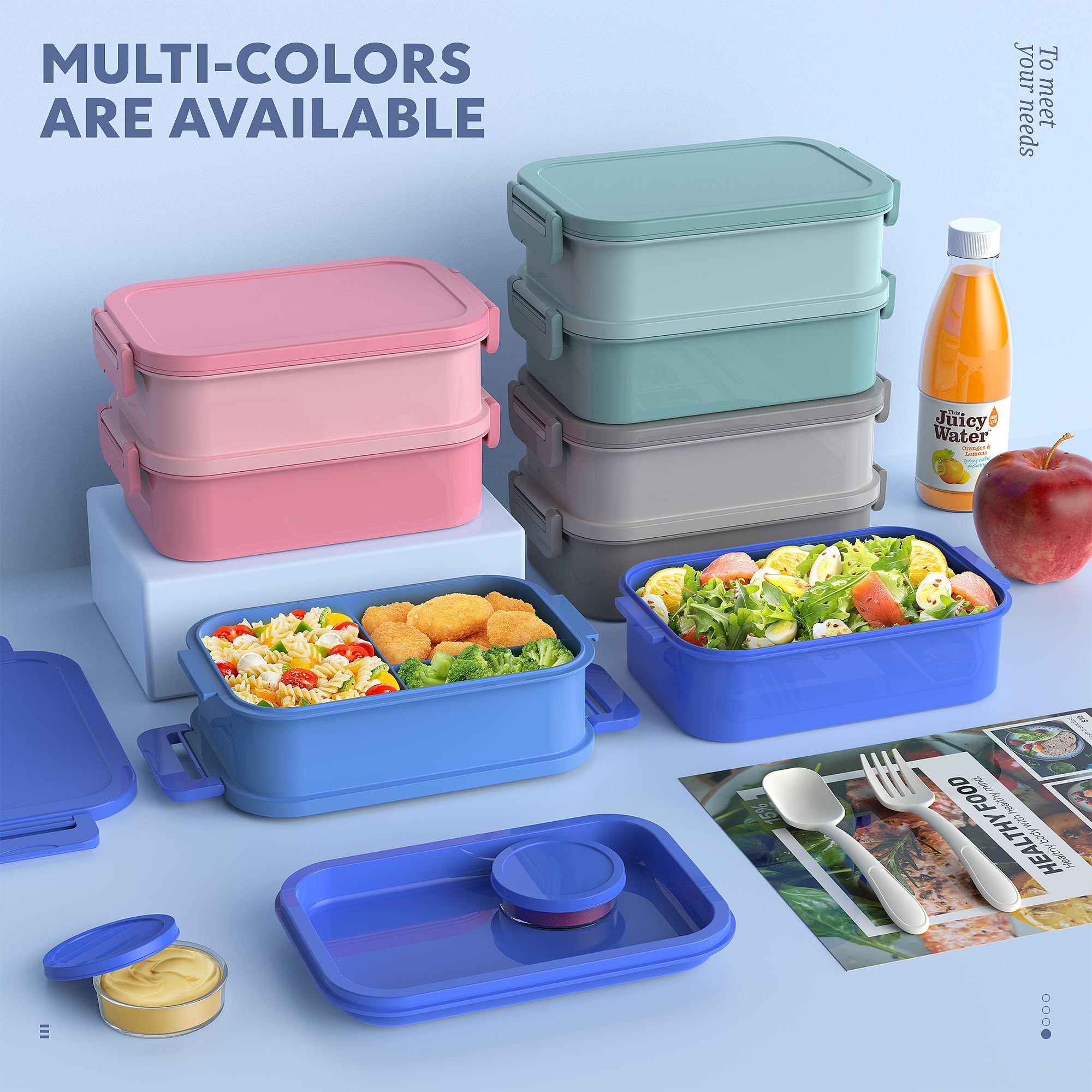 Jelife all-in-one leak-proof design keeps foods separate during commutes.