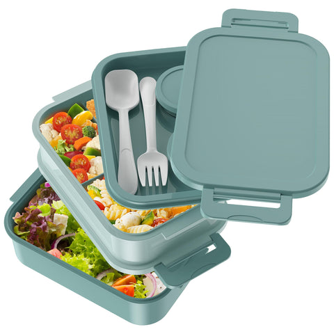 Jelife three-layer box with utensils for easy on-the-go meals