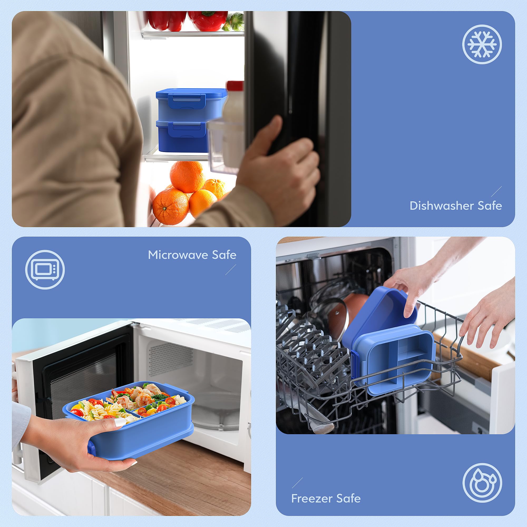 Jelife 72oz lunch box ideal for versatile, on-the-go meals.
