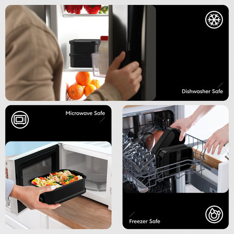 Jelife stackable design saves space in bags and backpacks