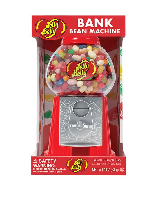 Jelly Belly Bank Bean Machine crank action shown for entertaining guests.