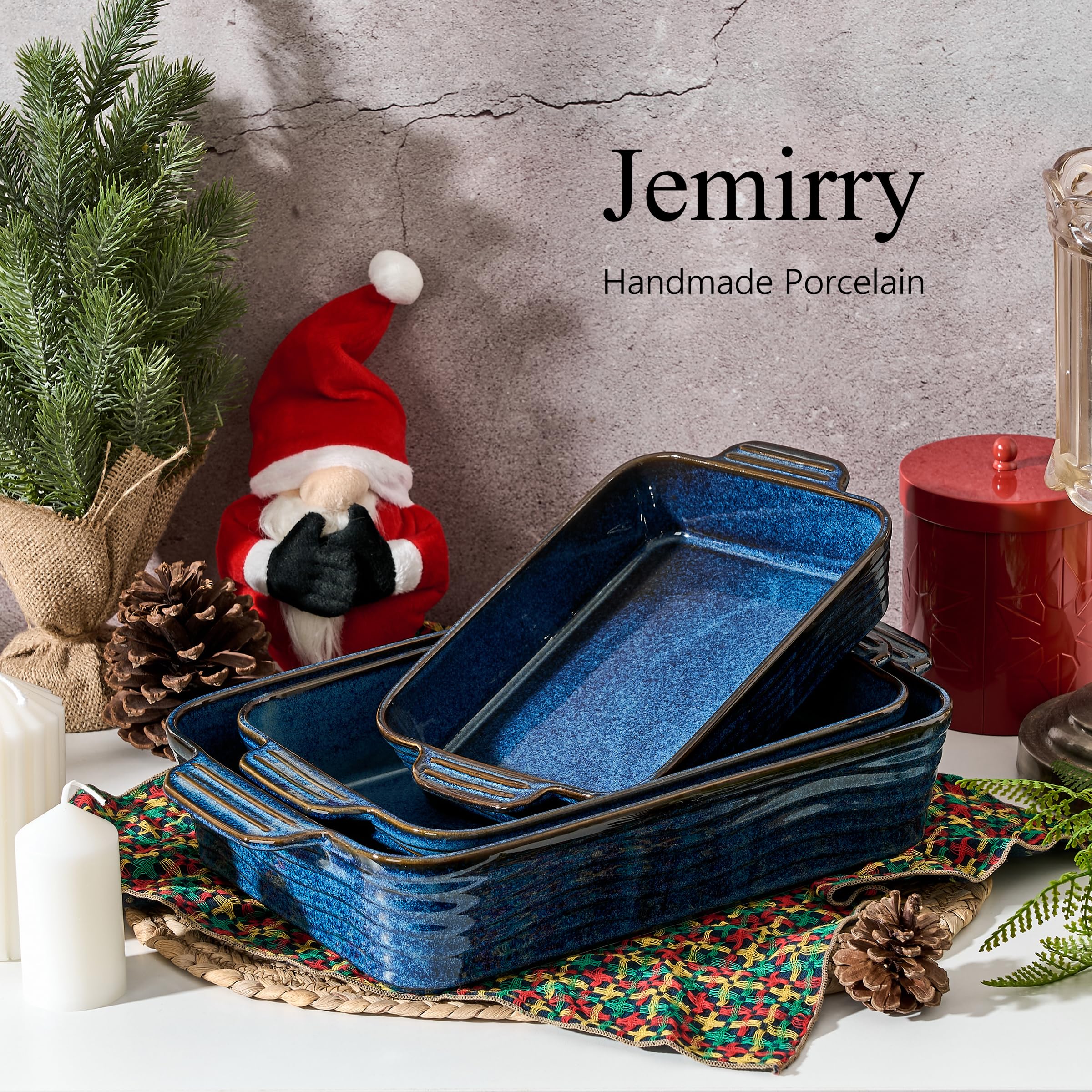 Jemirry serving dish on the table, doubles as a decorative centerpiece