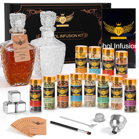 JenChrysm whiskey infusion kit box packaging showcases premium gift-ready presentation