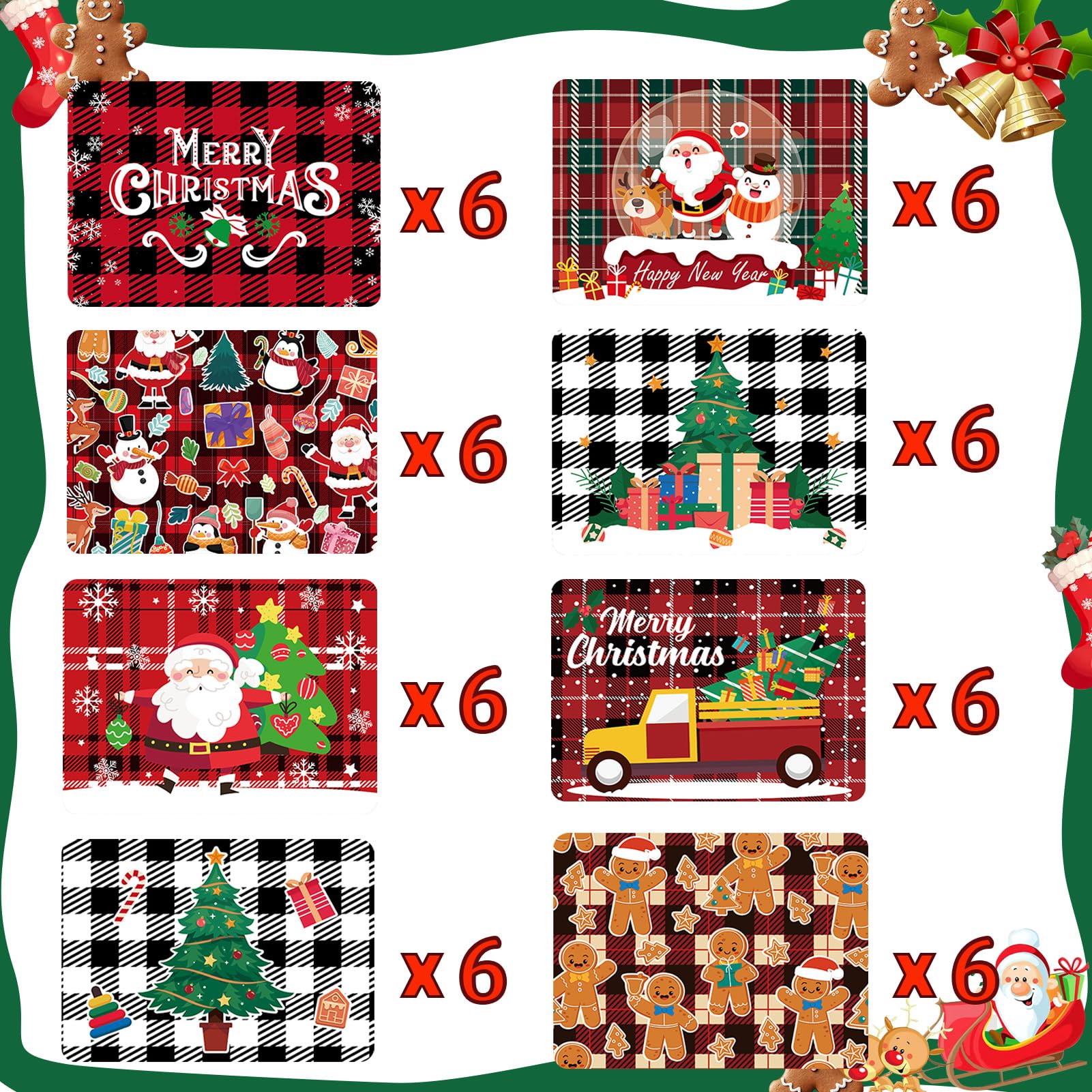 Jengaer Christmas three-compartment pans for portion-control and easy serving.