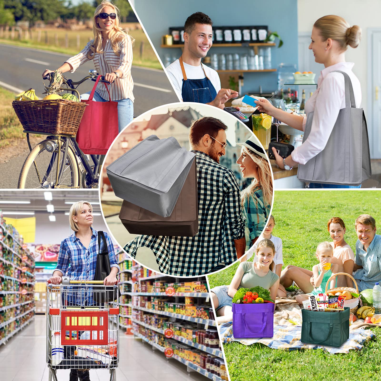 JERIA fold-flat bags fit in car, bag, or luggage