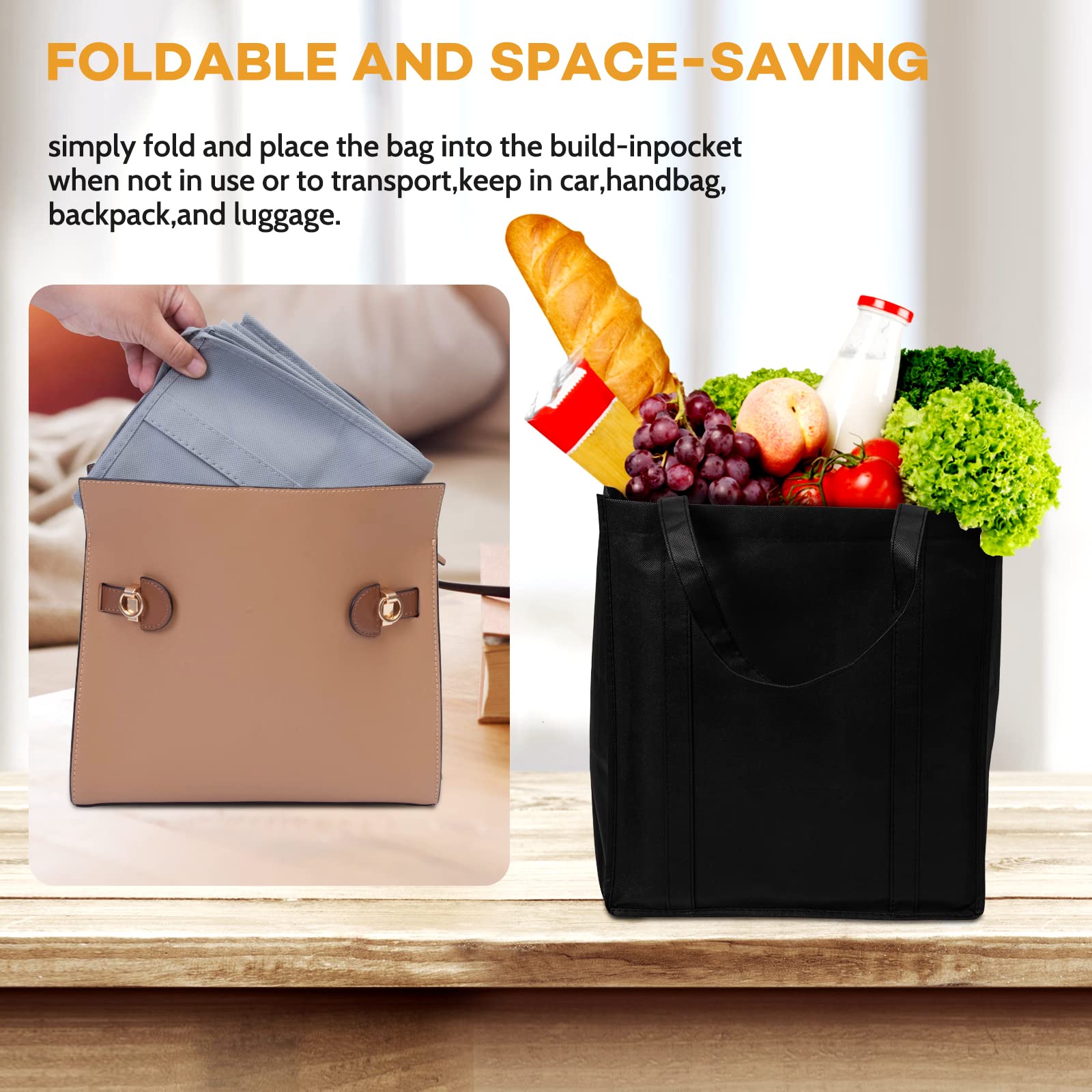 Assorted black and gray JERIA bags color-coding for organization