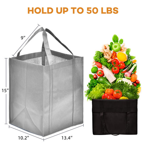 Durable JERIA tote bag in thick nonwoven fabric with reinforced edges