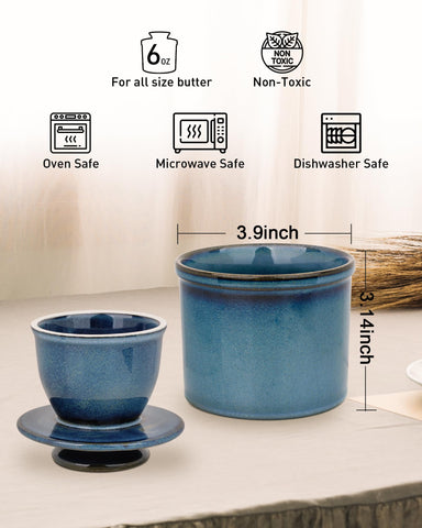 Jersinwei butter dish lid and cup assembly for easy spreading