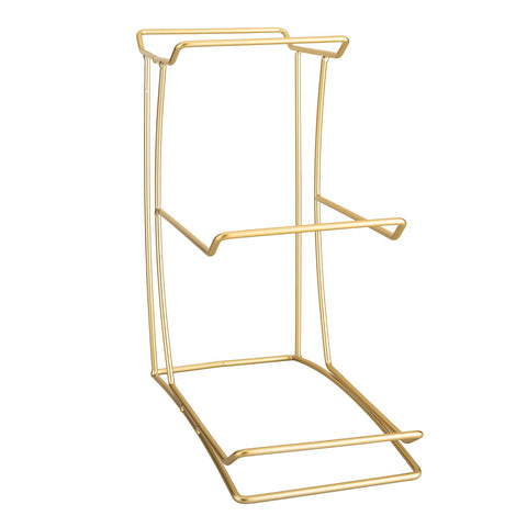 Jessie decorative gold stand with ceramic bowls enhancing kitchen decor.