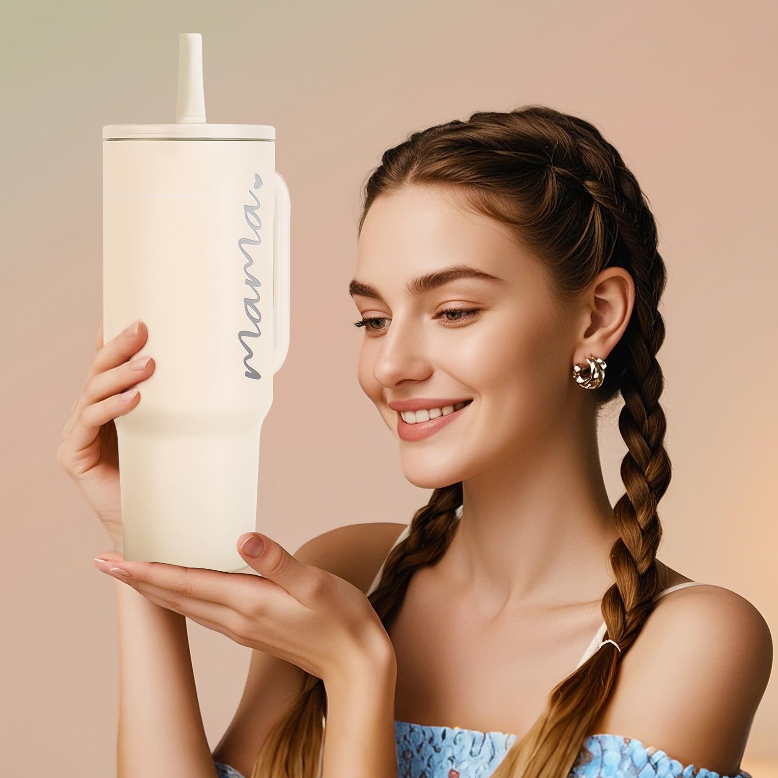 JETIKON Mama Tumbler 40oz double-wall insulation maintains temperature.