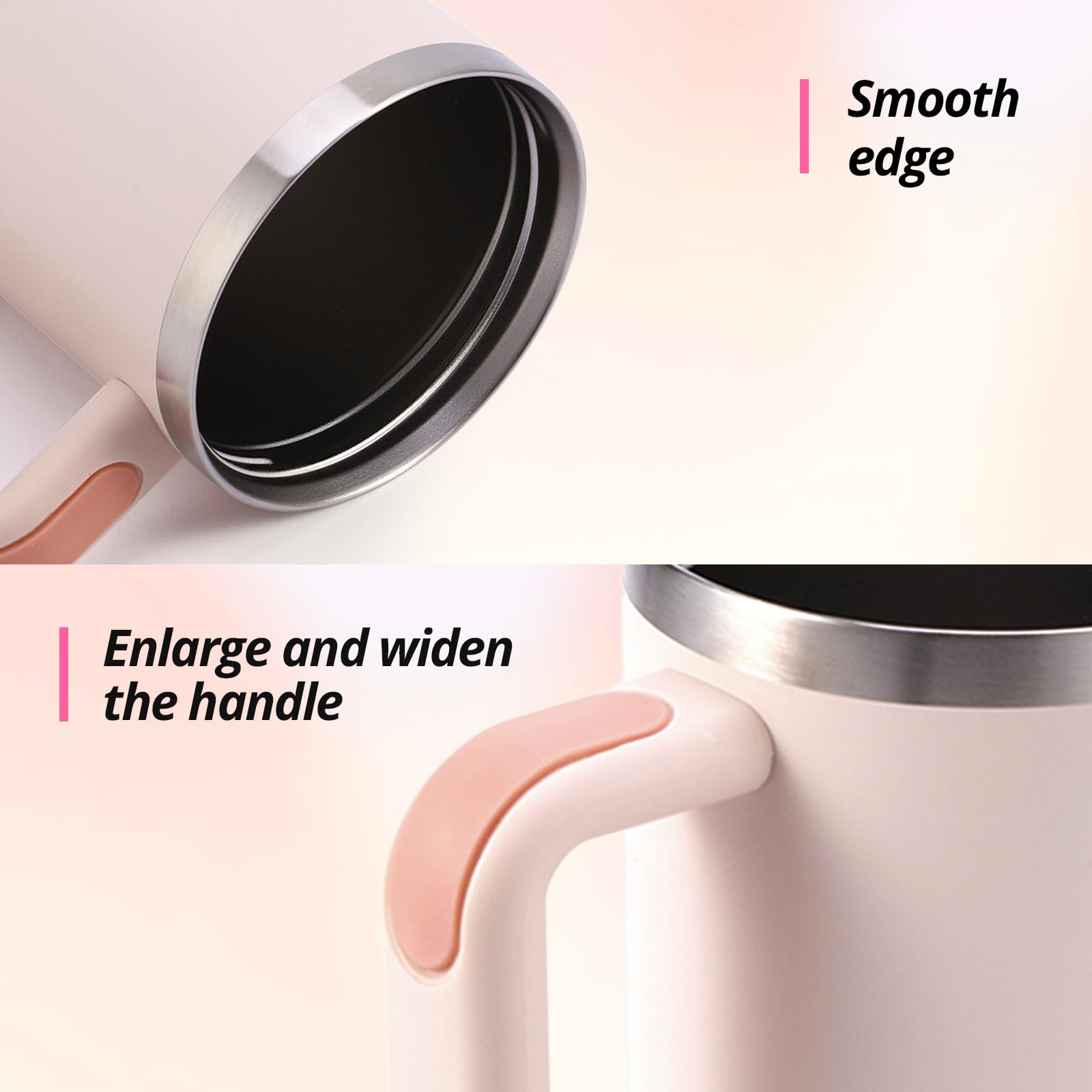 JETIKON Mama Tumbler 40oz sweat-free exterior for dry hands.