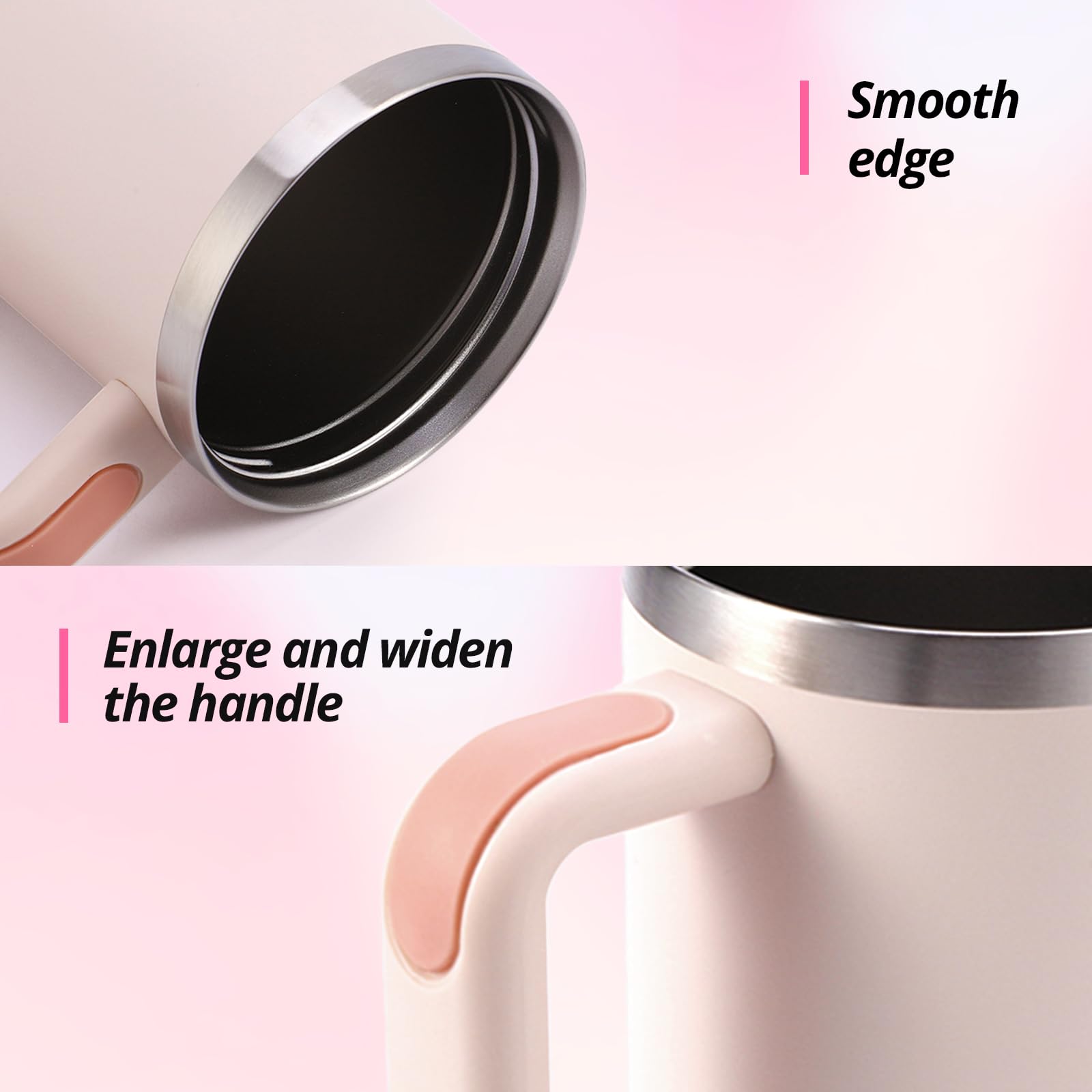 JETIKON 40oz tumbler car-fit design supports travel and on-the-go drinks.