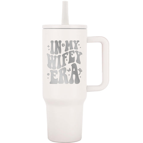 JETIKON 40oz tumbler with handle, easy to carry on the go.