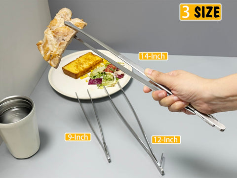 JETKONG 14inch extra-long kitchen tweezers for reaching tight spots