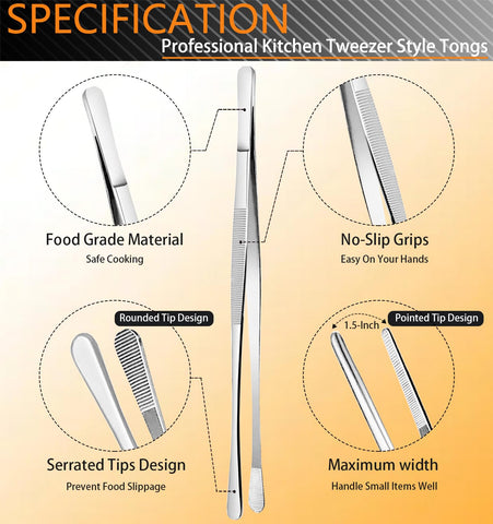 JETKONG 6-3inch tweezers reaching tight spots safely