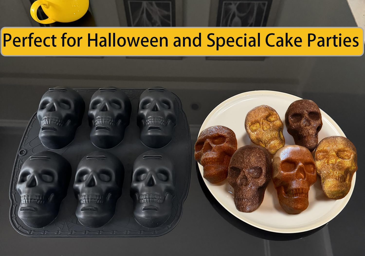JETKONG customer support ensures satisfaction with skull cakelet molds.