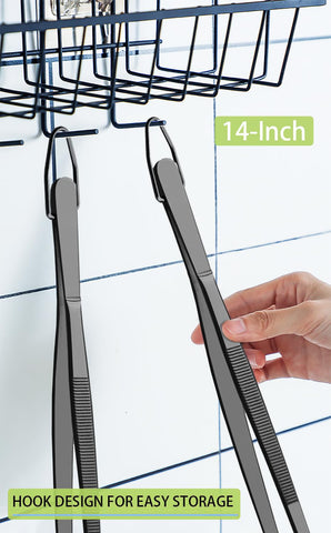 JETKONG dishwasher-safe tweezers simplify cleaning after cooking.