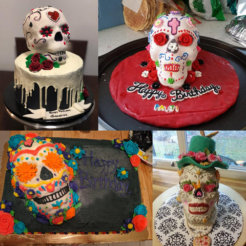JETKONG dishwasher safe silicone mold simplifies cleanup after skull cake experiments.
