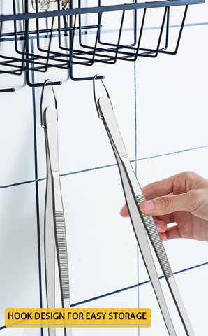 JETKONG dishwasher-safe stainless steel tweezers for easy cleaning.