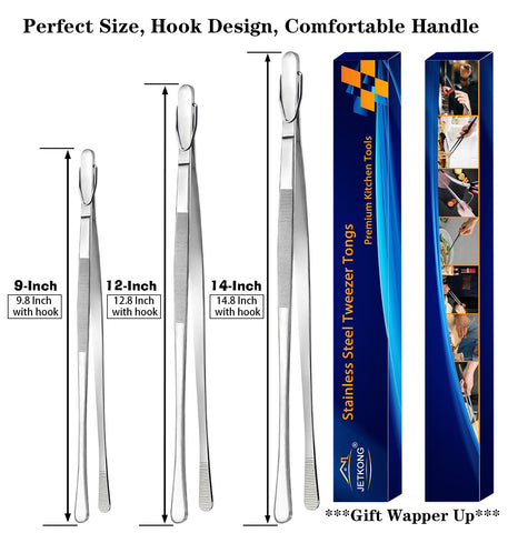 JETKONG durable food-grade tweezers ideal for everyday tasks