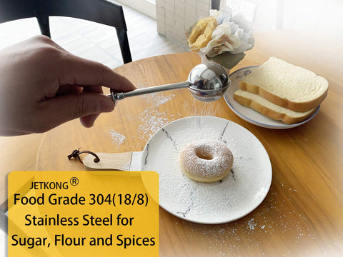 JETKONG flour-duster enables clean flour dusting on breads and pastries.