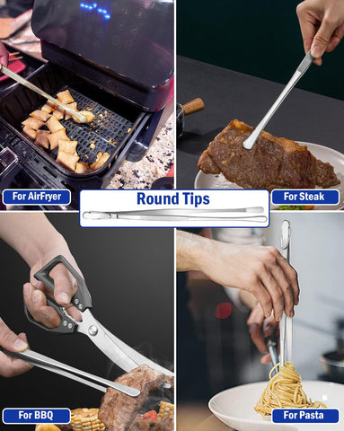 JETKONG food-grade stainless steel tweezers resist rust for lasting kitchen use