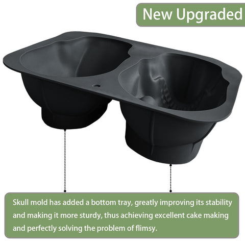 JETKONG haunted skull baking pan displays eerie shape for standout party cakes.