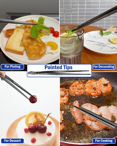JETKONG 12in stainless steel tweezers food-grade and durable