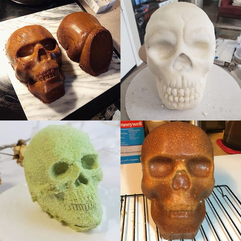 JETKONG oven microwave safe skull mold for versatile baking and reheating options.