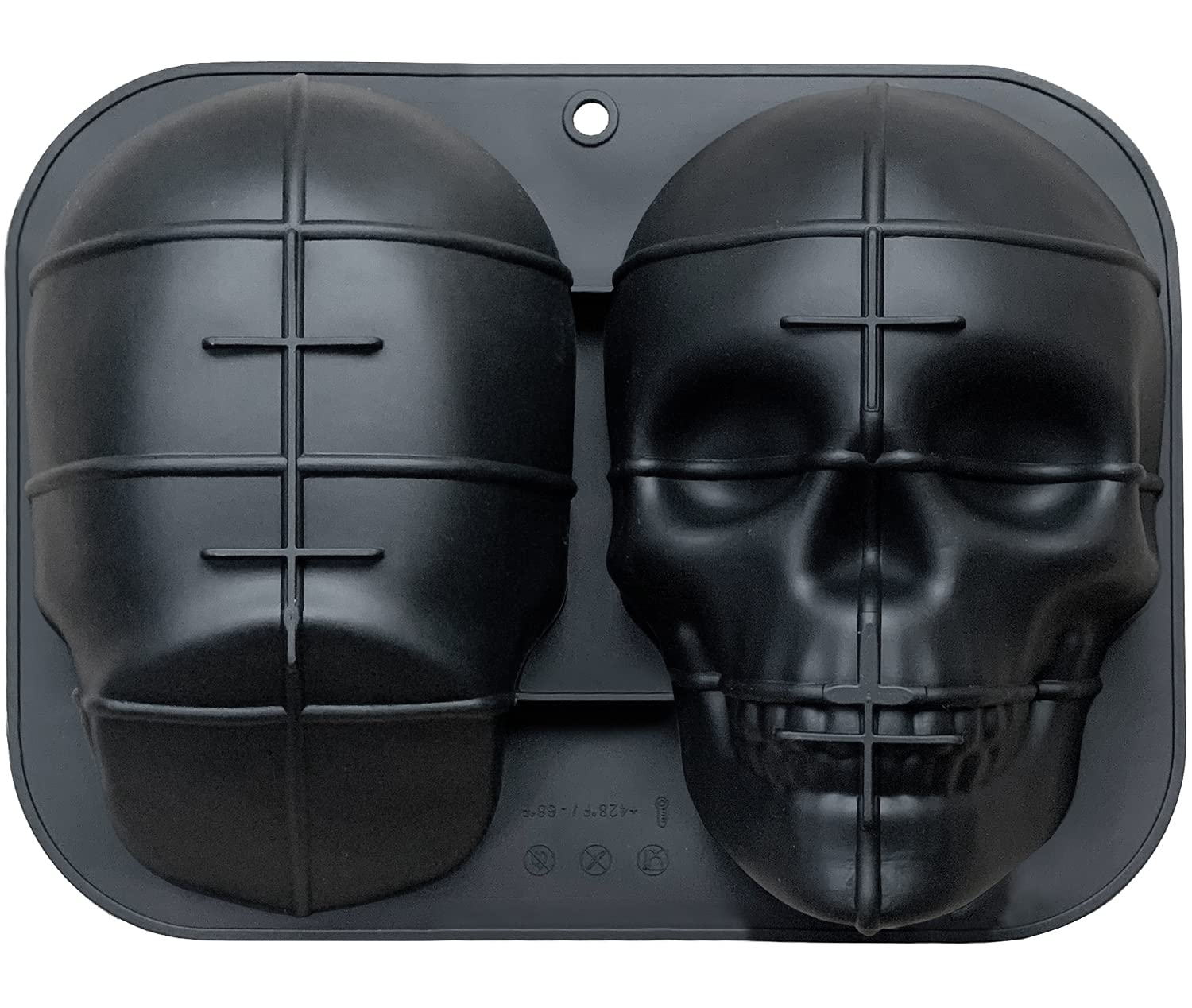 JETKONG skull cake mold large for dramatic Halloween cakes with crisp skull details.