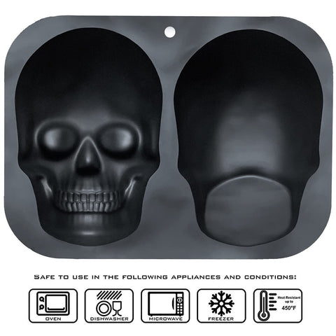JETKONG skull mold detail teeth highlights precise features for dramatic cake detailing.