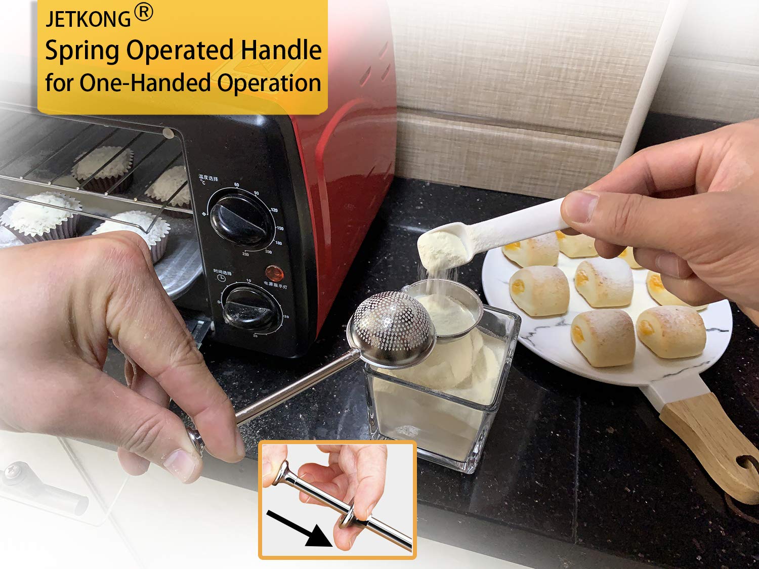 JETKONG stainless-steel-dust-spreader durable and rust-proof for daily use.