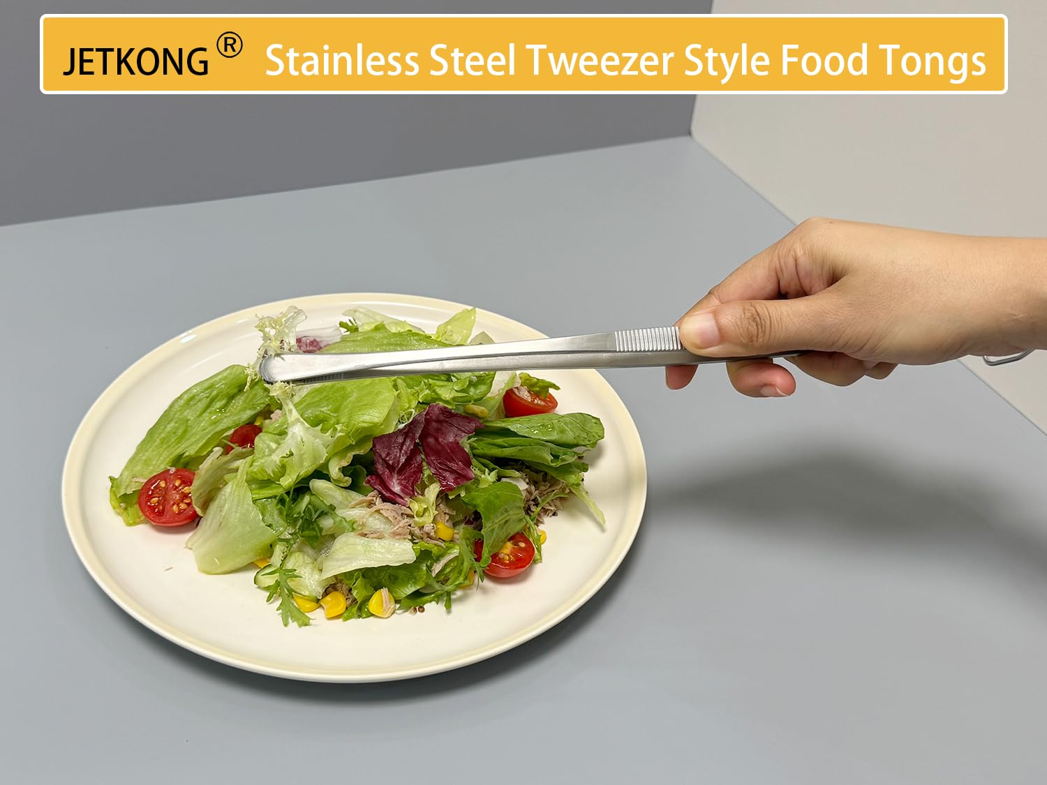JETKONG stainless steel tweezers with ergonomic design for comfortable use