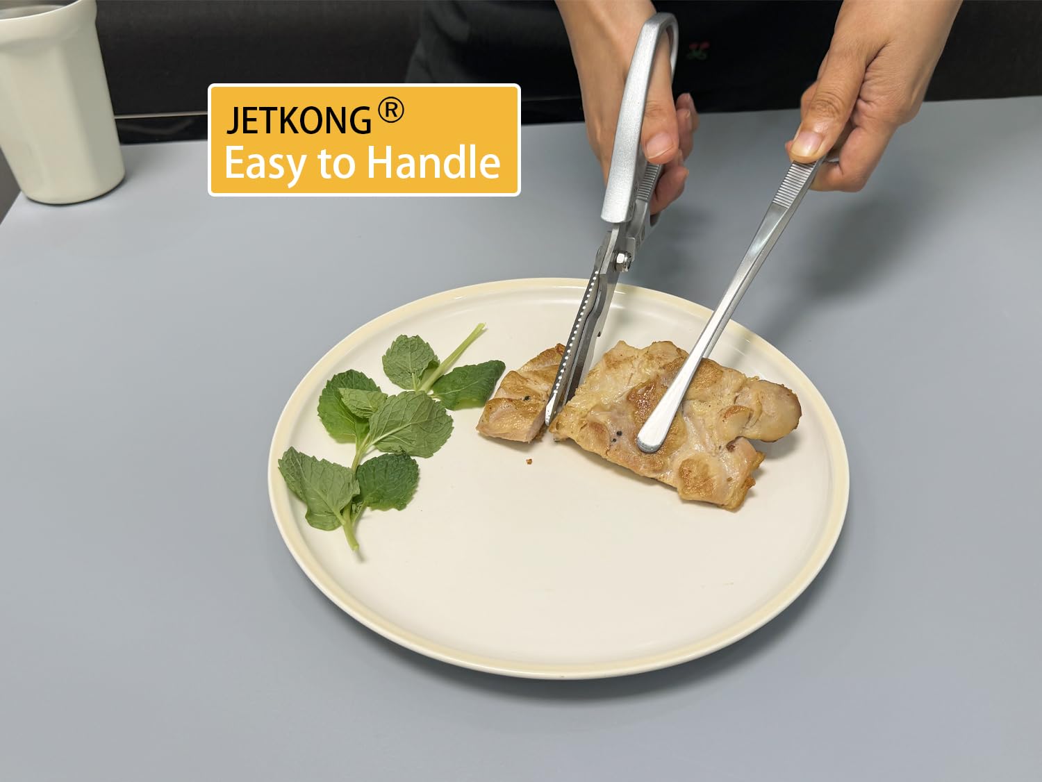 JETKONG tweezers with rear storage hook for easy hanging