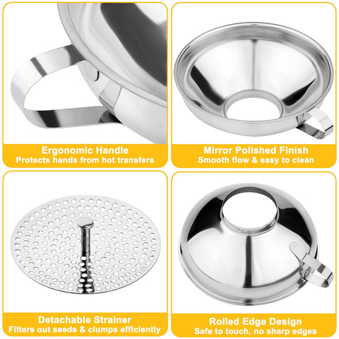 JETONN detachable umbrella strainer filters seeds and pulp for smooth liquids.