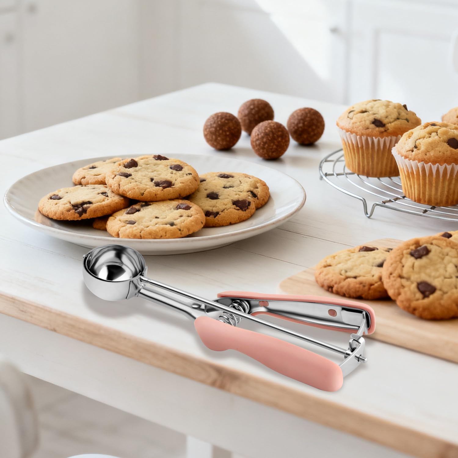 JETONN ice cream scooper function ideal for quick servings.